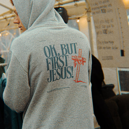 the ok, but first Jesus hoodie (oversized fit)