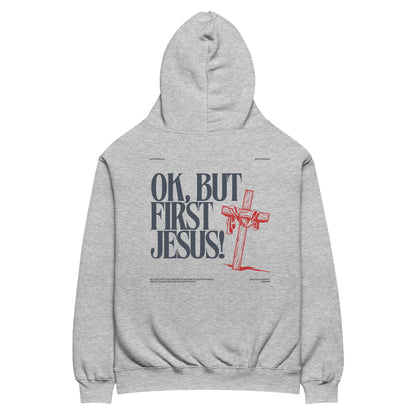 the ok, but first Jesus hoodie (oversized fit)