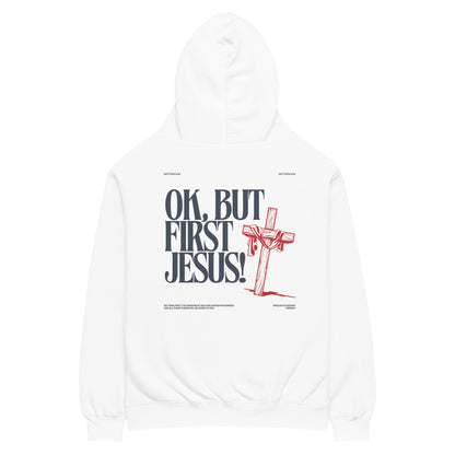 the ok, but first Jesus hoodie (oversized fit)